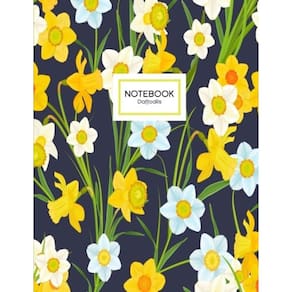 Caderno Narcisos Flores amarelas 21,6 x 27,9 cm