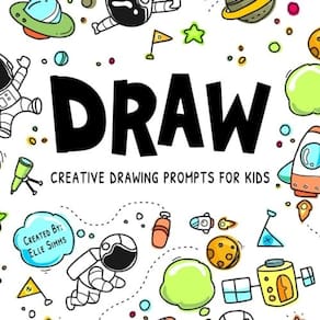 Instruções de desenho criativo do Book DRAW para crianças