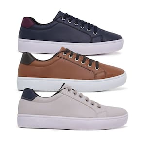 Kit 3 Sapatênis Casual Masculino SF Confort Ajuste Elástico