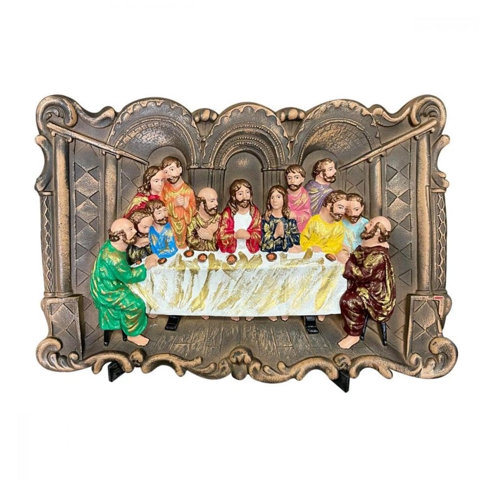Decoração Natal Santa Ceia em Borracha 37cm
