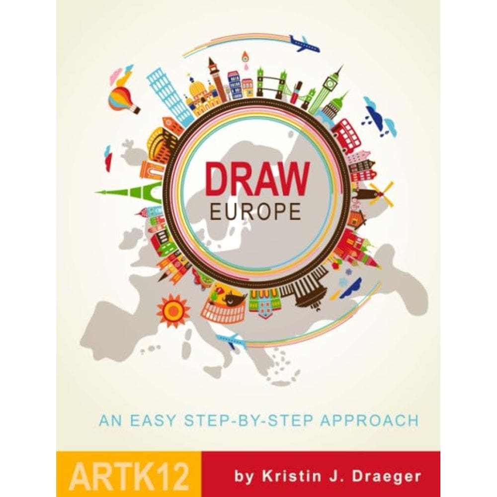 Livro de Desenho Genérica Draw Europe (Desenhe o Mundo)