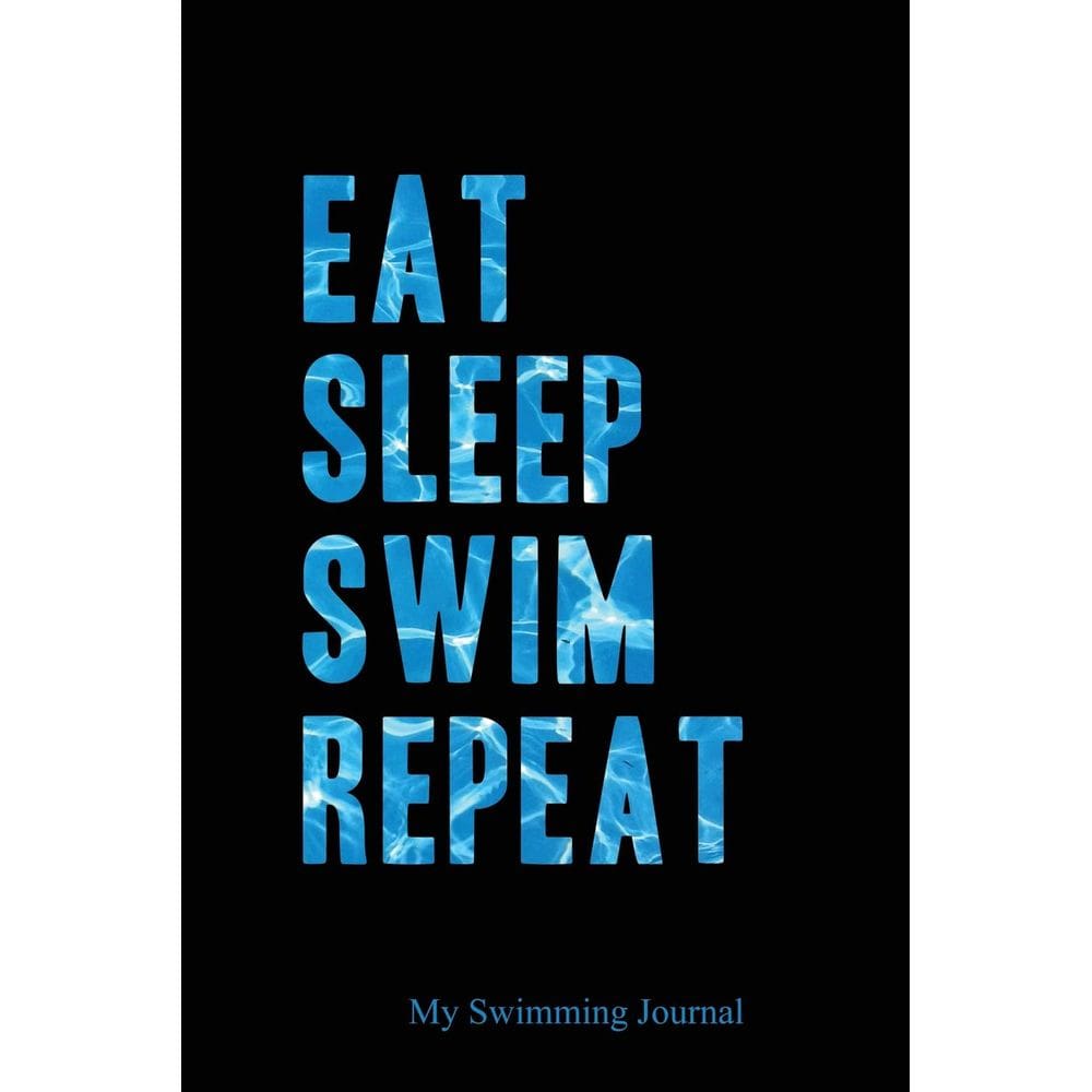 Diário de natação Eat Sleep Swim Repeat 110 páginas 6x9