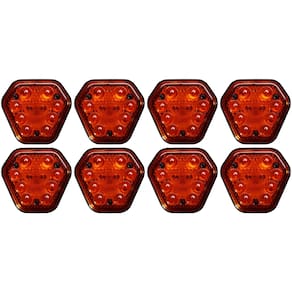 Kit 8 Lanterna Lateral Traseira Meia-luz/freio 8 Led 12/24v