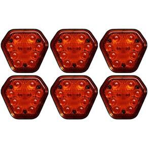 Kit 6 Lanterna Lateral Traseira Meia-luz/freio 8 Led 12/24v