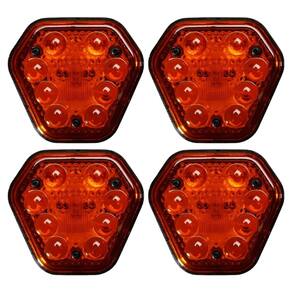 Kit 4 Lanterna Lateral Traseira Meia-luz/freio 8 Led 12/24v