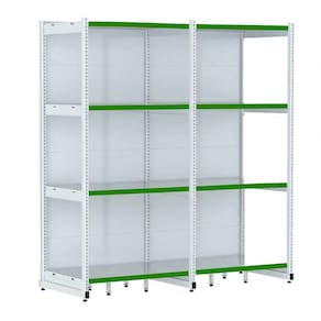 Rack Parede 202 Fit 60 Ate 2 Metros Branco 8 Bandeja Pe Verd