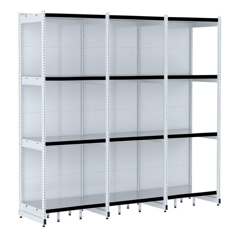 Rack Parede 202 Fit 60 Ate 3 Metros Branco 12 Bandeja Pe Pre