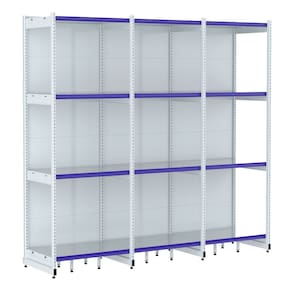 Rack Parede 202 Fit 60 Ate 3 Metros Branco 12 Bandeja Pe Azu