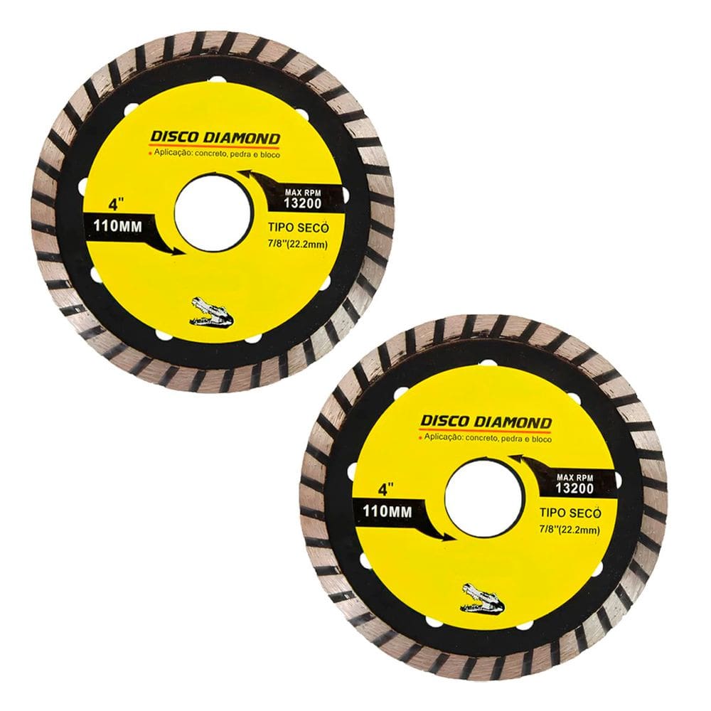 Kit 2 Disco Serra Circular Lâmina 110mm Mármore Concreto
