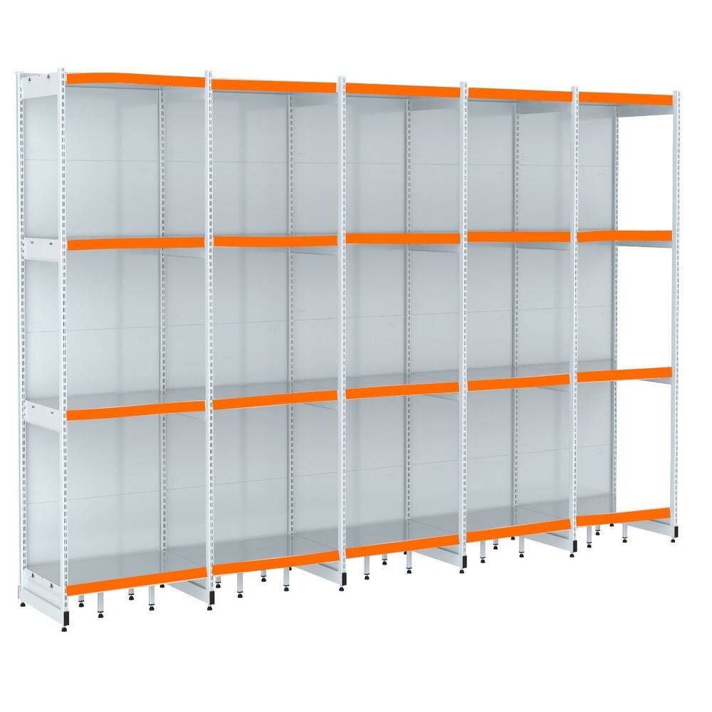 Rack Parede 202 Fit 60 Ate 5 Metros Branco 20 Bandeja Laranj