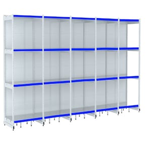Rack Parede 202 Fit 60 Ate 5 Metros Branco 20 Bandeja Azul