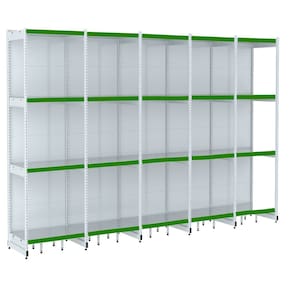 Rack Parede 202 Fit 60 Ate 5 Metros Branco 20 Bandeja Verde