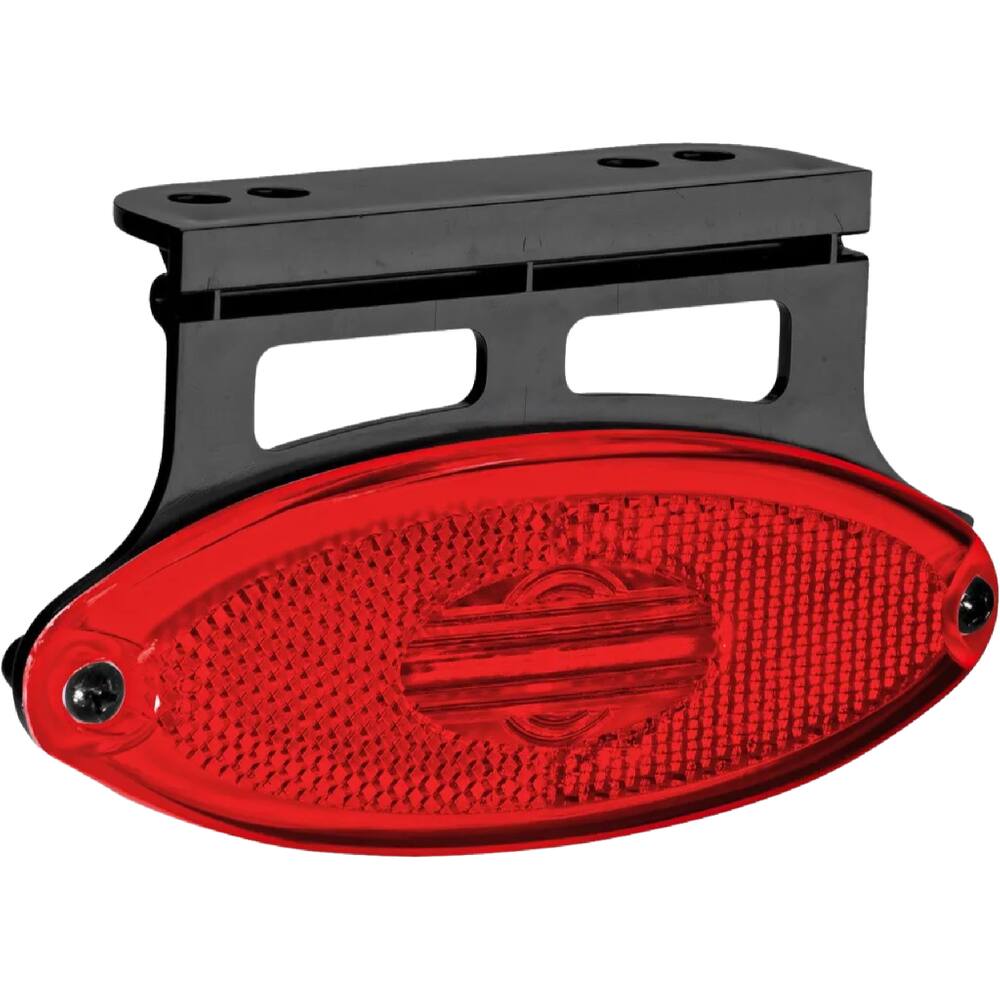 Lanterna Elipse Saida Fios Led Vermelha C/suporte