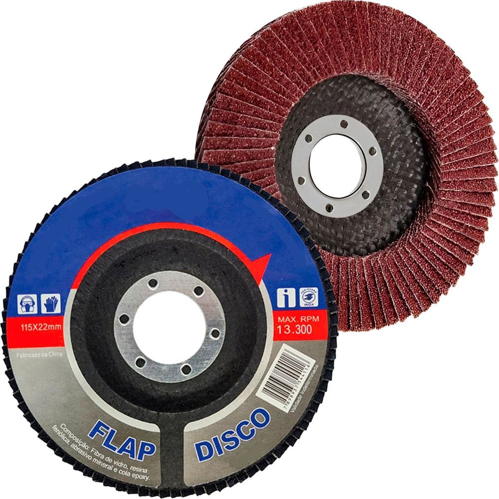 Kit 8 Disco Flap Lixa Profissional De Desbaste Madeira Aço