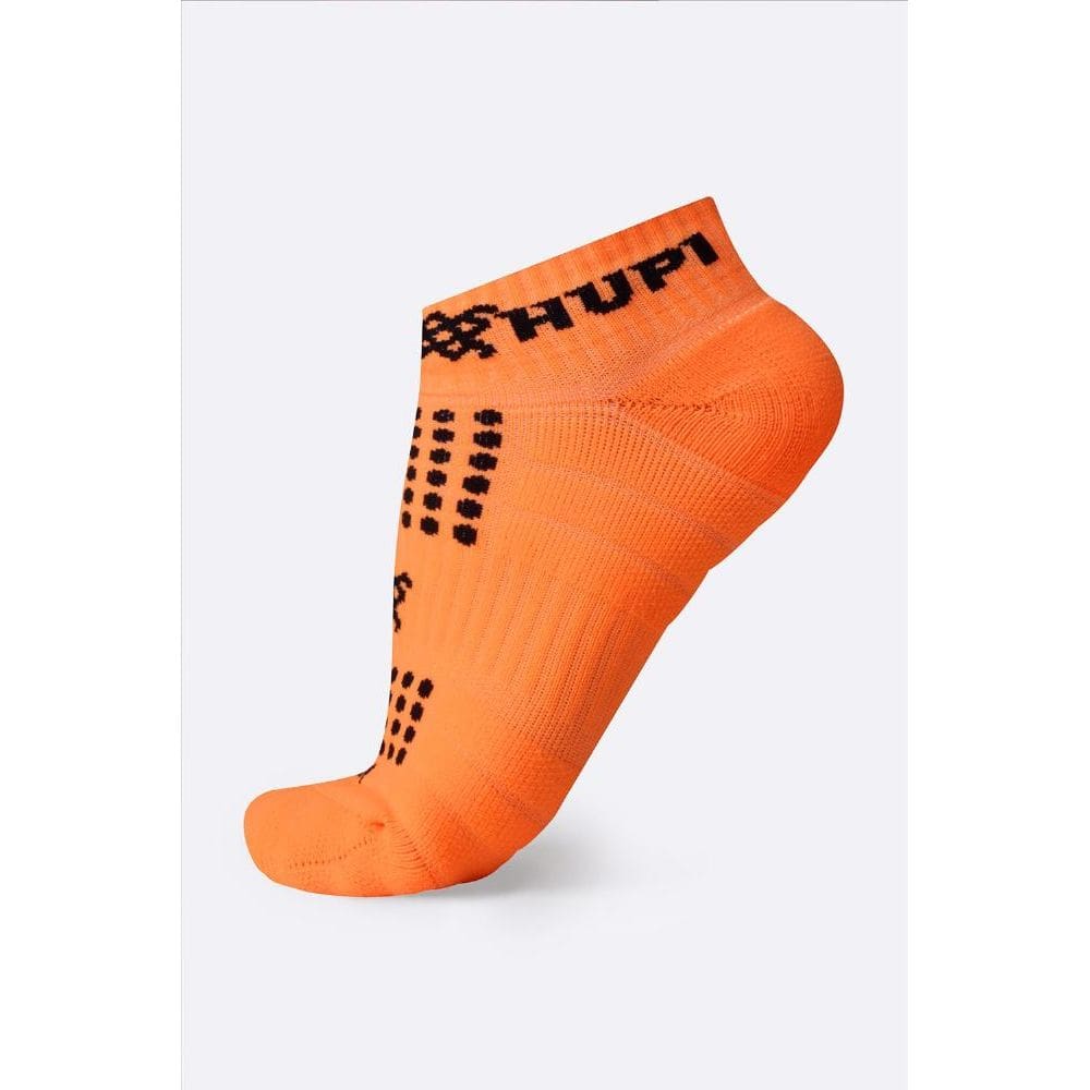 Meia Curta para Corrida HUPI Running Pro Laranja Neon