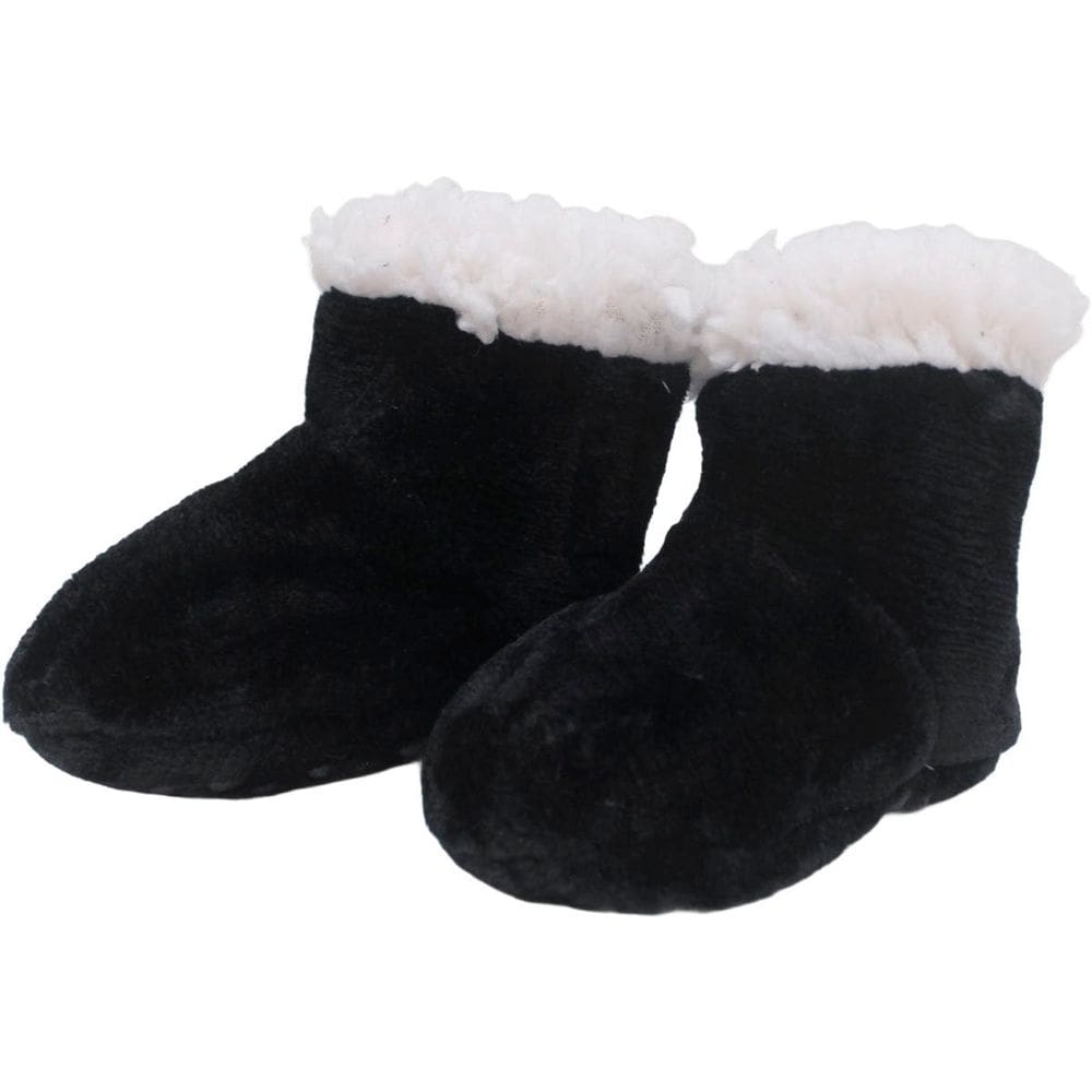 Pantufas Sapatinho Preto Inverno Para Bebês De 0 a 12 Meses