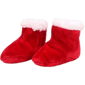 Pantufas Sapatinho Vermelho Inverno Para Bebês 0 a 12 Meses
