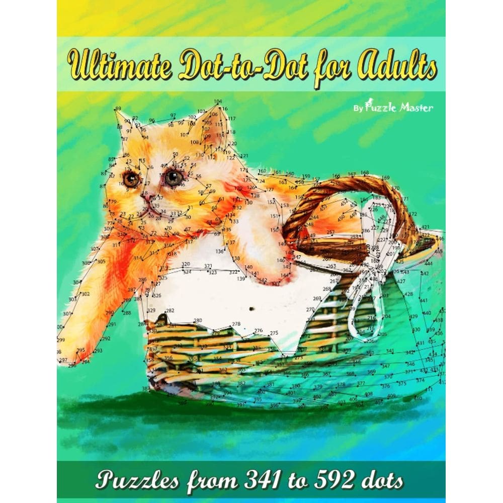 Livro de quebra-cabeça ponto a ponto Ultimate para adultos 341-592 pontos