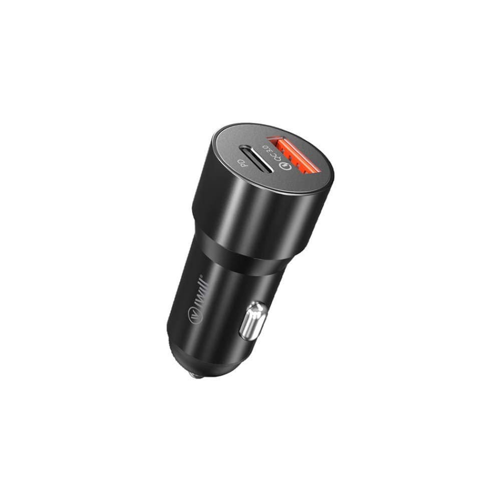 Carregador Veicular Duplo USB-C + USB QC 20W Car Charger iWill