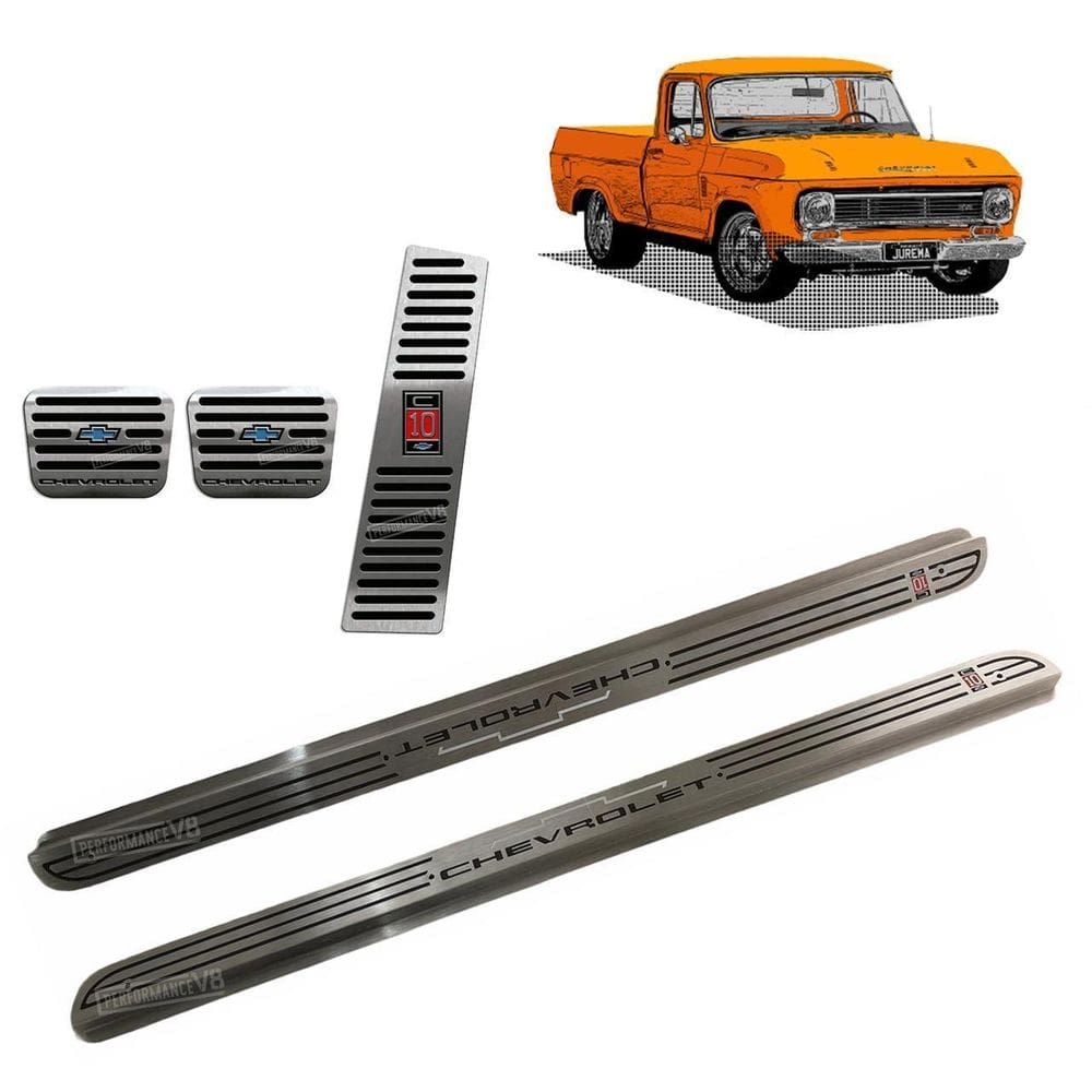 Kit Soleira Porta & Pedaleira Inox Chevrolet C10