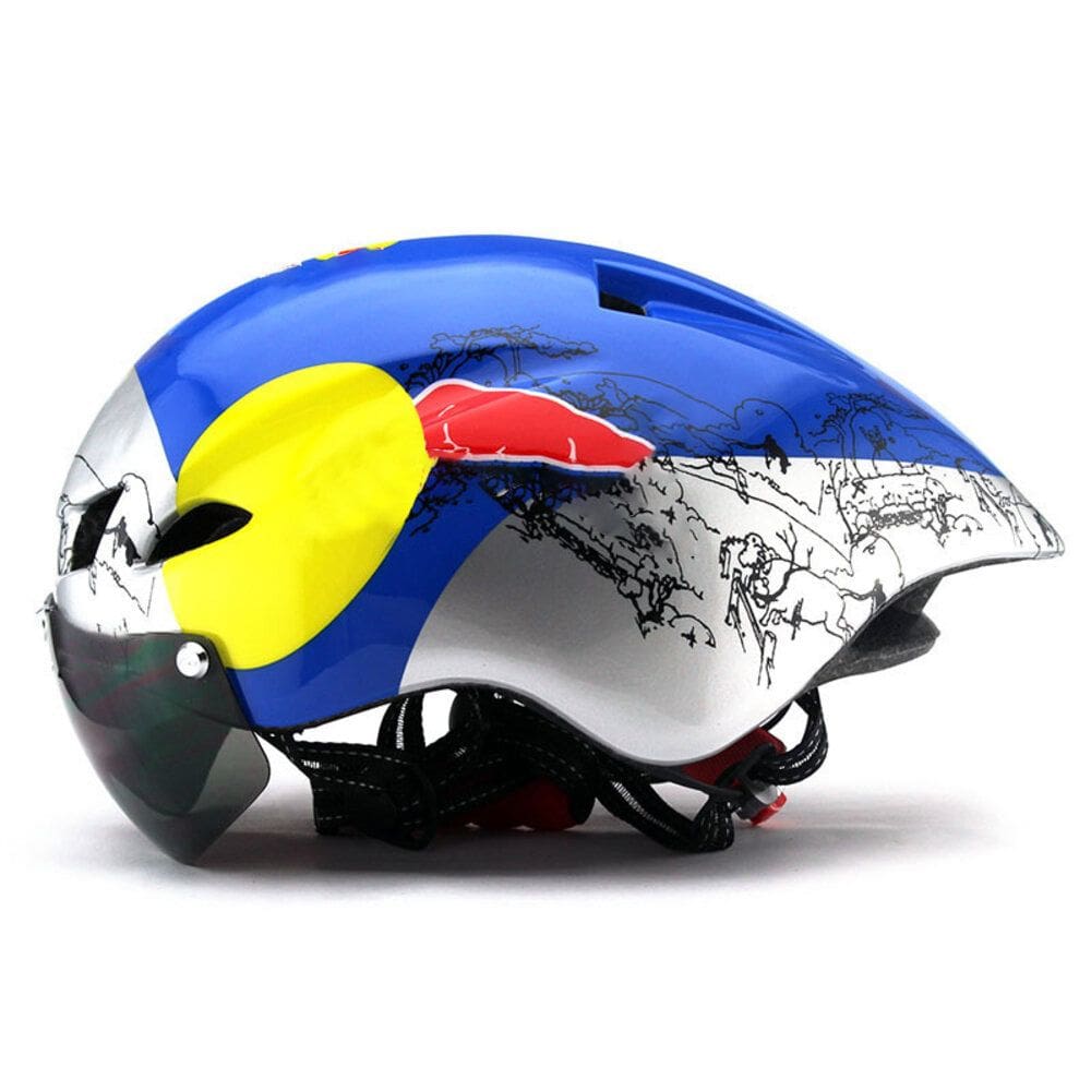 Capacete de bicicleta TT-78 Ultralight com viseira e máscara magnética