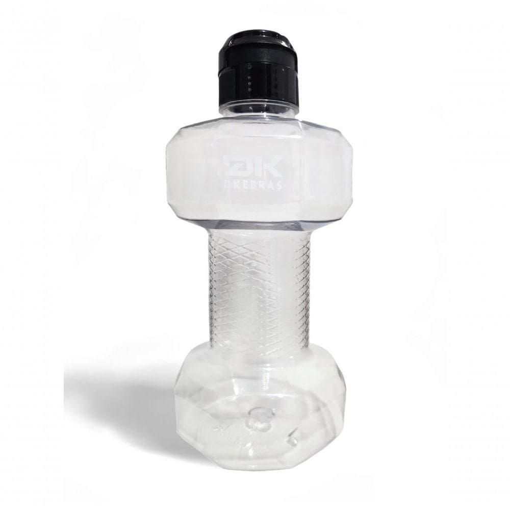 Garrafa De água Academia Halter Dk Dkebras Fitness 1,5l Branco