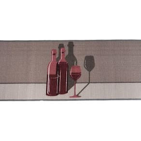 Passadeira De Cozinha Colori Antiderrapante 40x120cm Wine