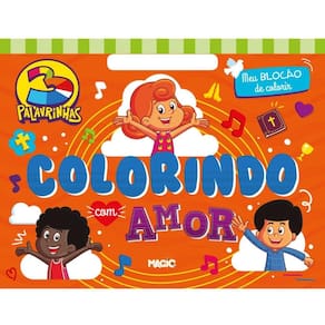 Livro Infantil Colorir Meu Blocão 3 Palavrinhas 48pgs