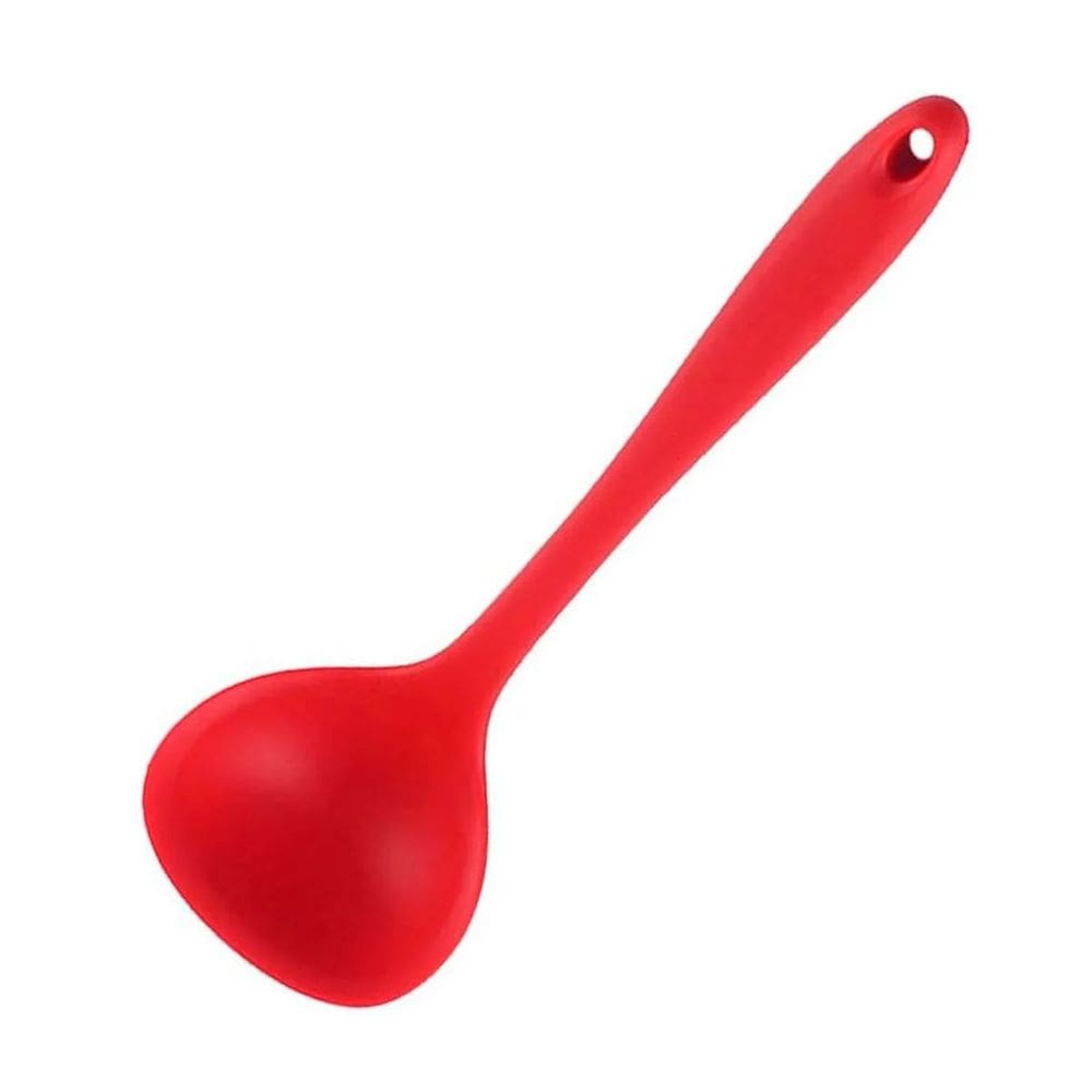 Concha de Silicone Vermelha Para Molho Sopa e Feijão 28,5cm