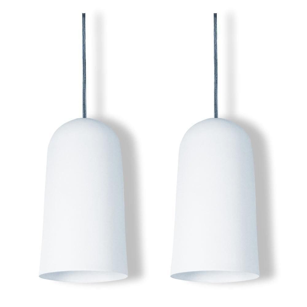 Pendente Copo Max Branco Kit Com 2