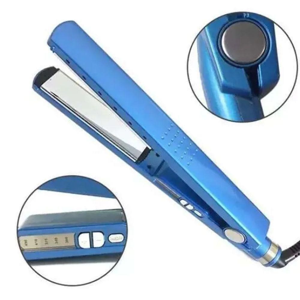 Prancha Chapinha De Cabelos 450c 5 Temperaturas Bivolt Azul