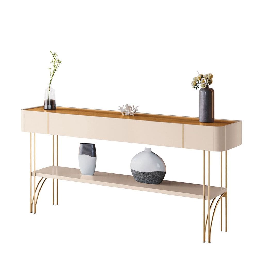 Aparador  Miami Orgânica 160x76 - Cinamomo Off White - EdeCasaMoveis