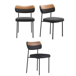 Kit 3 Cadeiras Mona Para Sala Jantar Gourmet em Aço-Couríssimo-Linho-EdeCasaMoveis