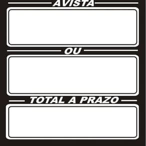 Etiqueta A vista/Prazo/Total/Juros - 36 mm x 36 mm - Pct 50 Unid