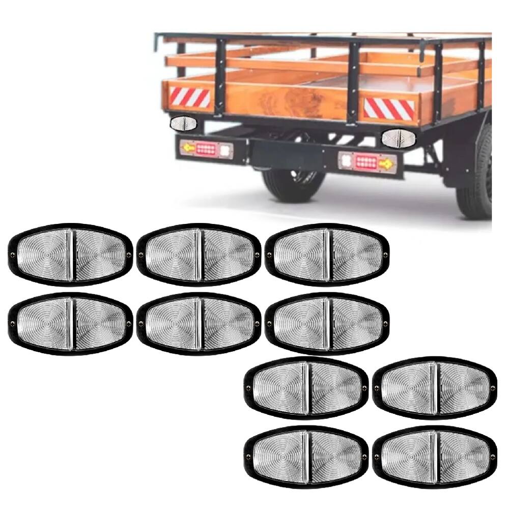 10 Lanterna Luminaria Universal Cabine/bau/furgao Gf 0.206