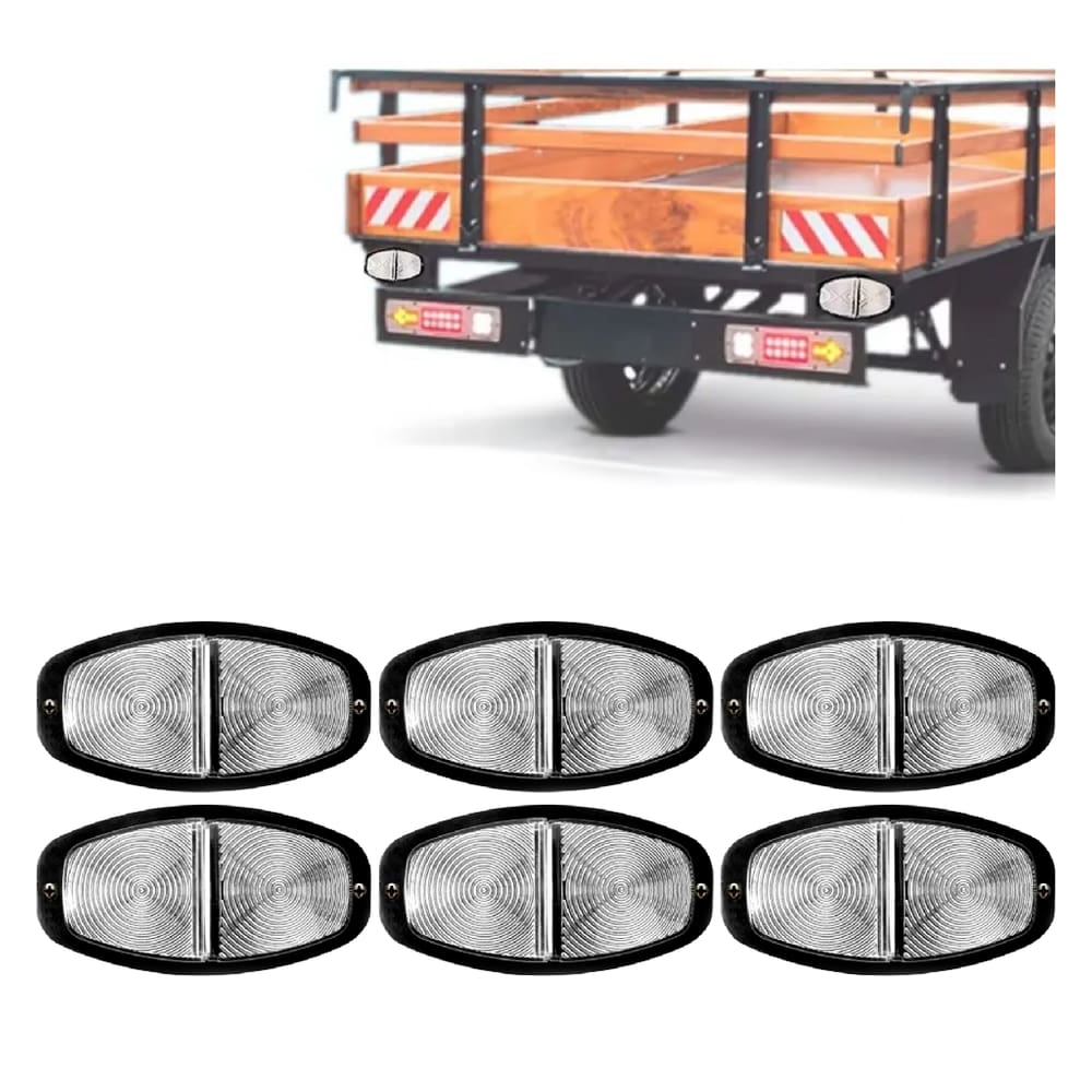 6 Lanterna Luminaria Universal Cabine/bau/furgao Gf 0.206