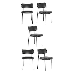 Kit 5 Cadeiras Mona Para Sala Jantar Gourmet em Aço-Couríssimo-EdeCasaMoveis