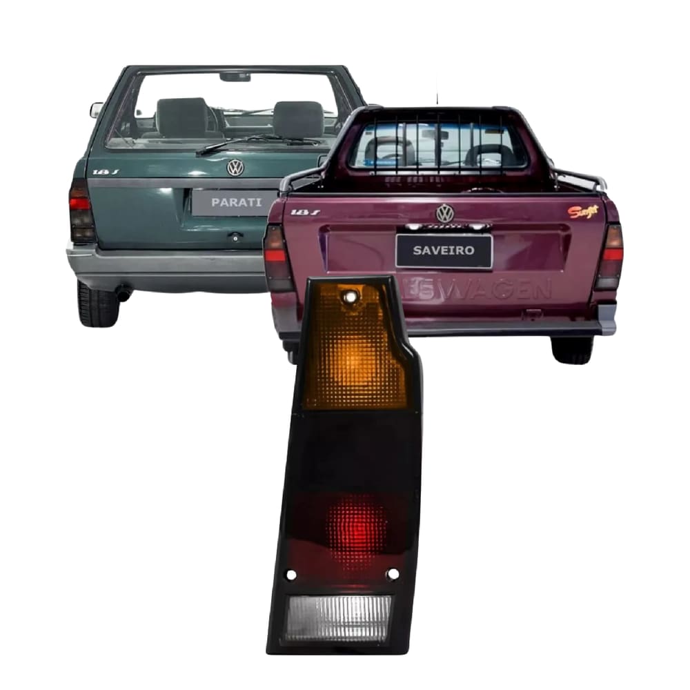 Lanterna Direita Fumê Traseira Saveiro Parati 1983 a 1997 Quadrada