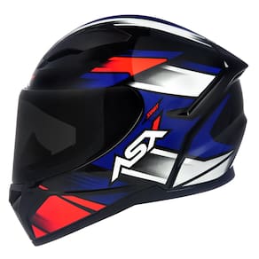 Capacete Asx City Start Cor:Preto/Vermelho/Azul;Tamanho:60