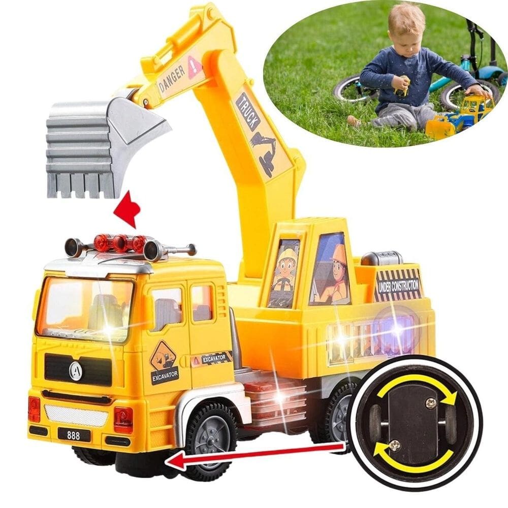 Escavadeira Caminhão Brinquedo Infantil Luzes E Som A