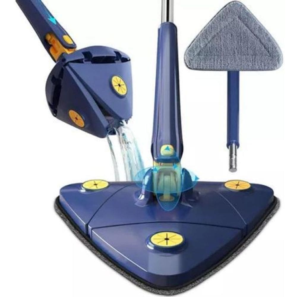 Esfregão Triangular Rodo Limpador Giratório Mop Limpeza 360