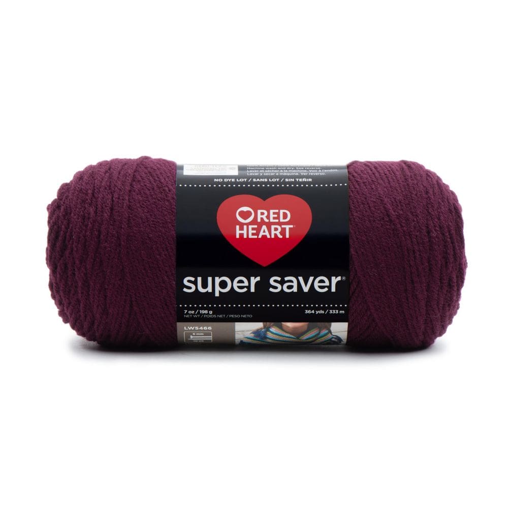 Fio RED HEART Super Saver Claret 364 jardas 100% acrílico