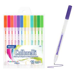 Caneta de gel BAZIC Collorelli 12 cores fluorescentes