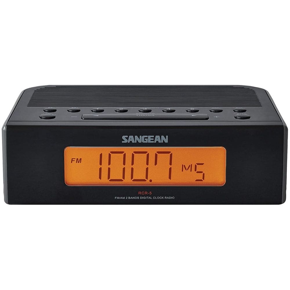 Rádio-relógio Sangean RCR-5 Digital AM/FM com alarme duplo preto