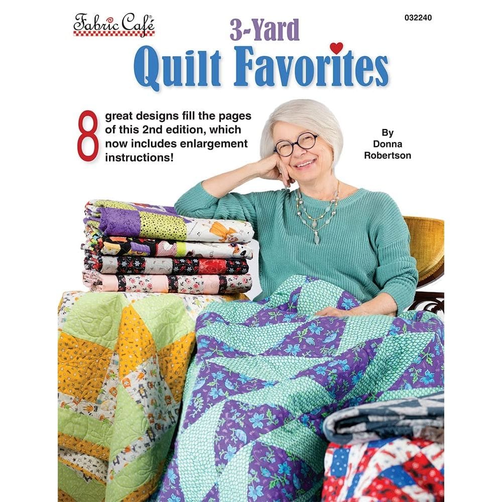 Edredão de 3 jardas Pattern Book Fiber Café Favorites de Donna Robertson