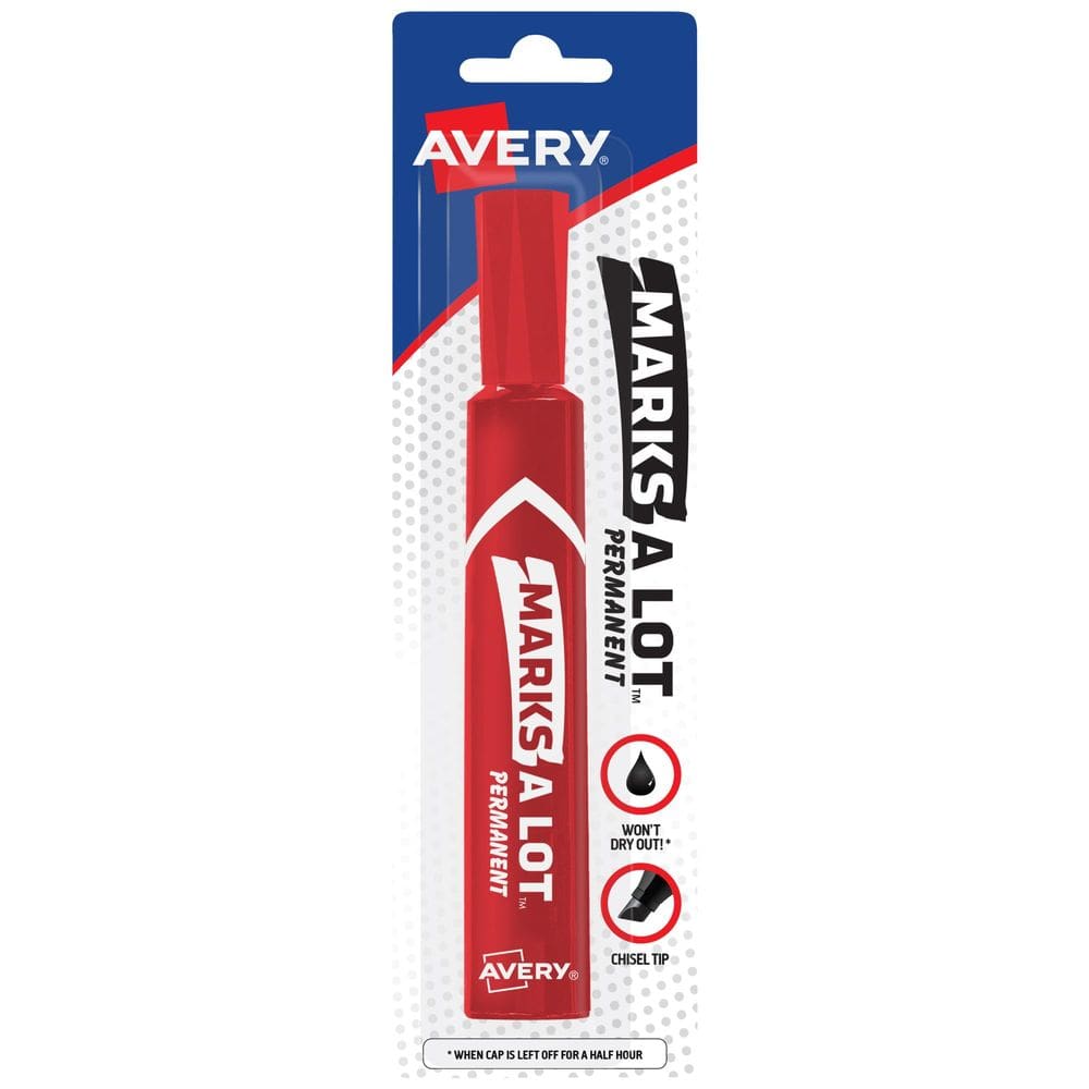 Marcadores permanentes Avery Marks-A-Lot Chisel Tip Red (17887)