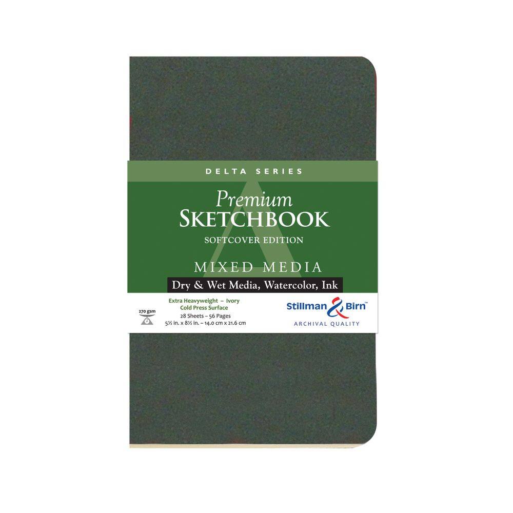 Caderno de esboços Stillman & Birn Delta Series, capa mole 5,5 x 8,5 cm