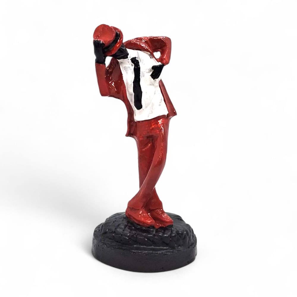 Estátua Zé Pilintra Resina Vemelho Proteção de Caminhos 9 cm