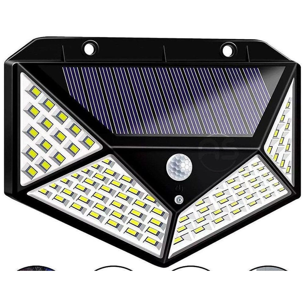 Luminária Energia Solar Parede 100 Led Sensor Presença 3