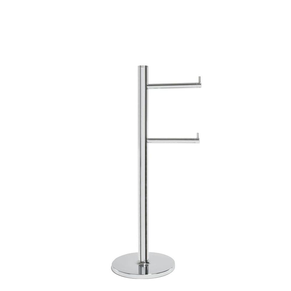 Papeleira De Chão Redonda 4031 Dupla Latão Cromado